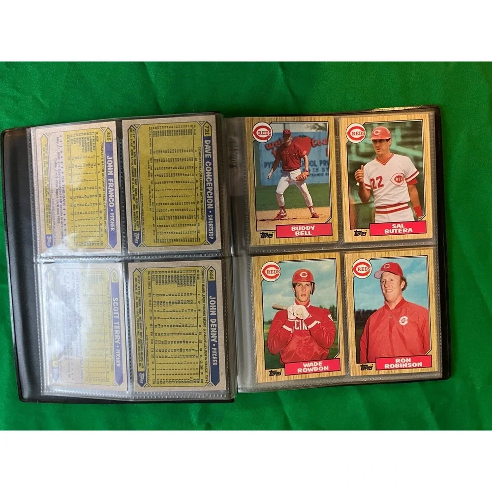 Cincinnati Reds 1987 Team Set with‎ 40 card collector album.